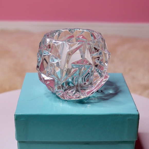 Tiffany & Co Crystal Rock Cut Candle Holder - Picture 2 of 4